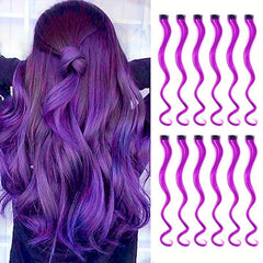 12pcs Y2K Highlight Curly Hair Extensions Hairpiece