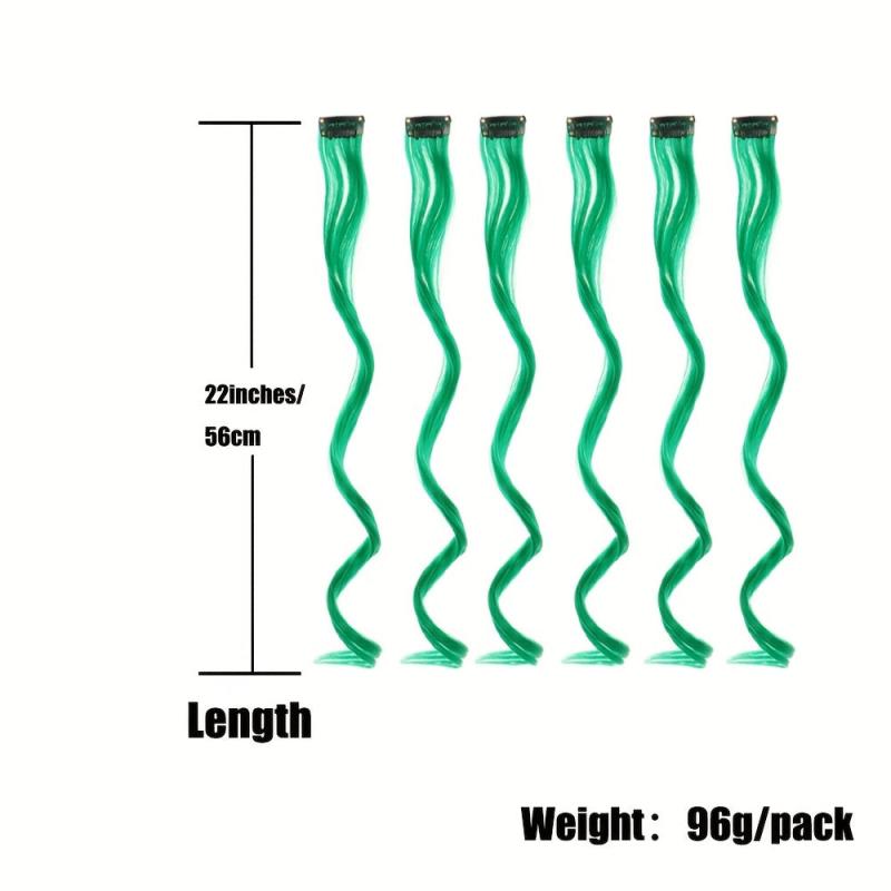 12pcs Y2K Highlight Curly Hair Extensions Hairpiece
