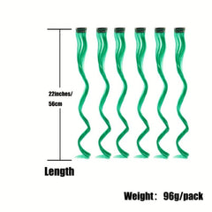 12pcs Y2K Highlight Curly Hair Extensions Hairpiece
