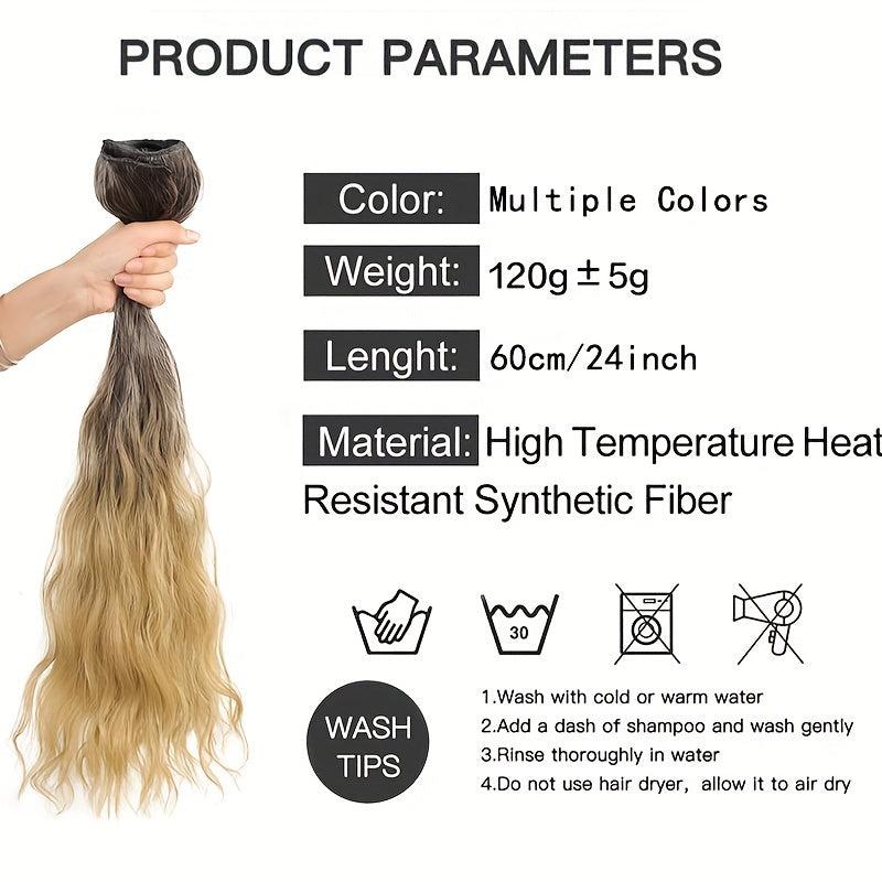 Clip In Hair Extensions 60 96 Cm Ombre Wavy Curly Hair