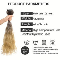 Clip In Hair Extensions 60 96 Cm Ombre Wavy Curly Hair