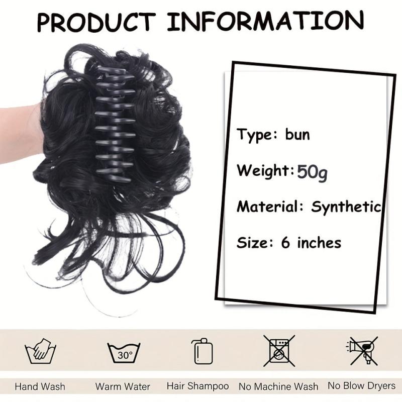 Synthetic Hair Bun Messy Scrunchies Hairpiece Accessories