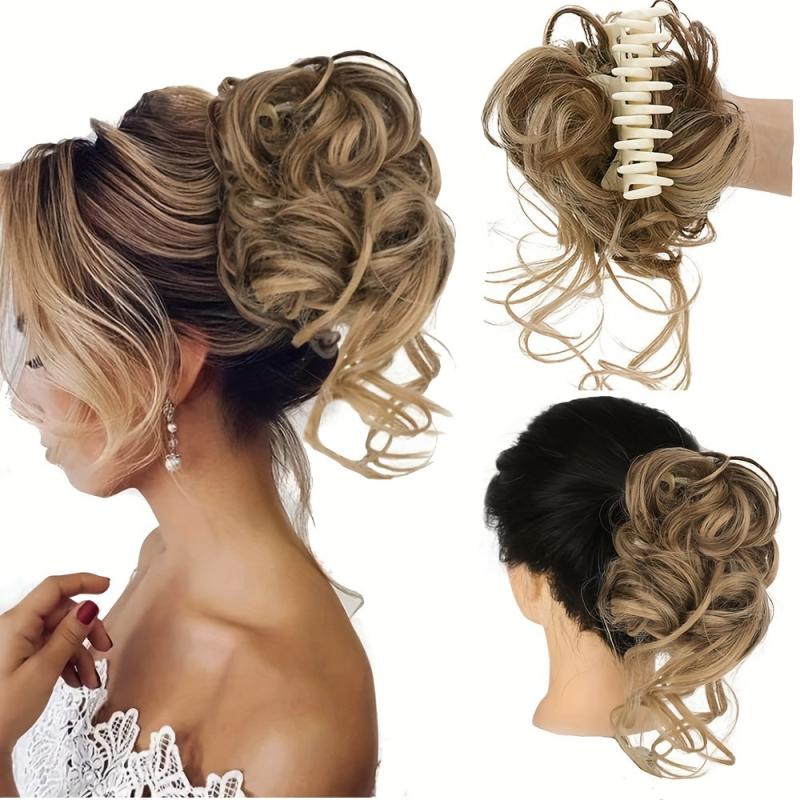 Synthetic Hair Bun Messy Scrunchies Hairpiece Accessories