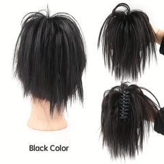 Messy Straight Claw Hair Bun Chignon Fluffy Extensions False Hair Pieces