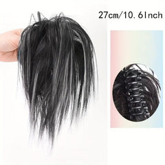 Messy Straight Claw Hair Bun Chignon Fluffy Extensions False Hair Pieces