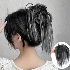 Messy Straight Claw Hair Bun Chignon Fluffy Extensions False Hair Pieces