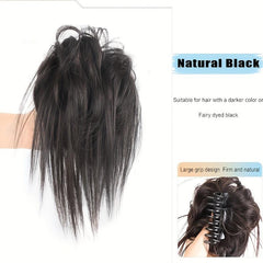 Messy Straight Claw Hair Bun Chignon Fluffy Extensions False Hair Pieces