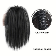 Messy Straight Claw Hair Bun Chignon Fluffy Extensions False Hair Pieces