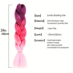 Colorful Jumbo Braiding Hair Extensions for DIY Box Twist Braid