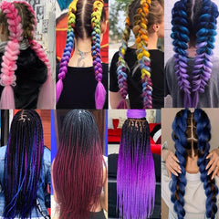 Colorful Jumbo Braiding Hair Extensions for DIY Box Twist Braid