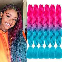 Colorful Jumbo Braiding Hair Extensions for DIY Box Twist Braid
