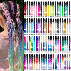 Colorful Jumbo Braiding Hair Extensions for DIY Box Twist Braid