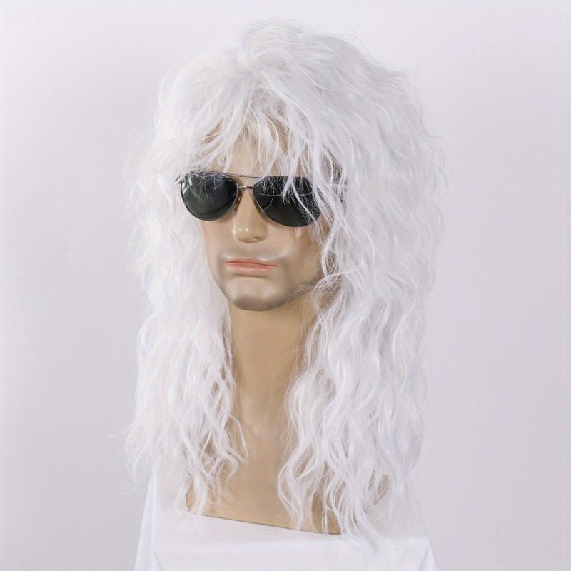 Men's Rocker Wig Synthetic Long Curly Hair Wig For Cosplay Party Halloween