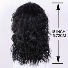 Men's Rocker Wig Synthetic Long Curly Hair Wig For Cosplay Party Halloween