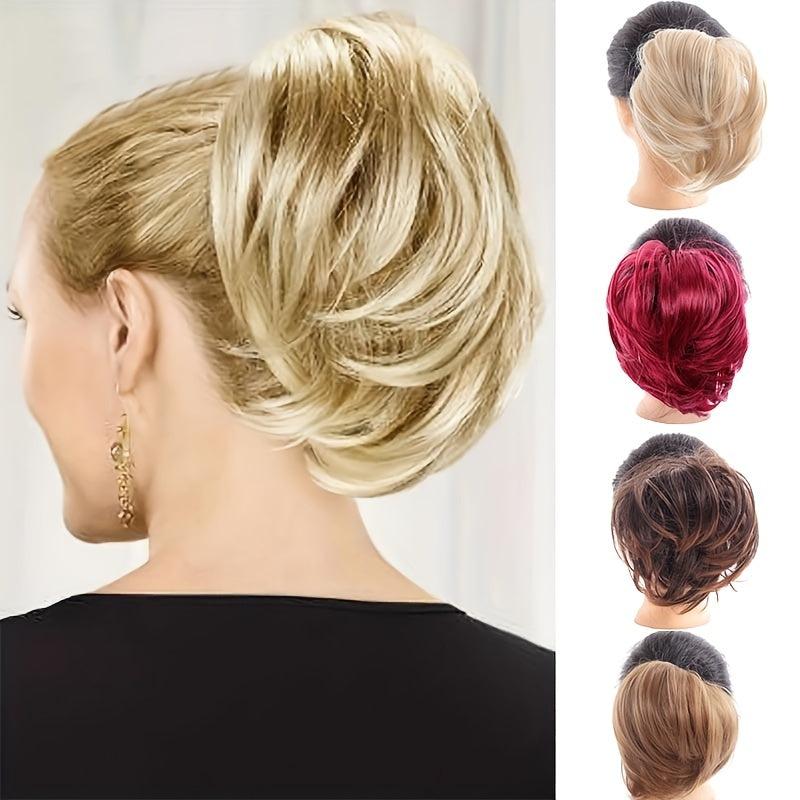 High Elastic Rubber Band Hair Buns for Straight and Curly Hair