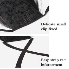 25cm Curly Ponytail Synthetic Hair Extension Clip In Wrap Around Ponytail
