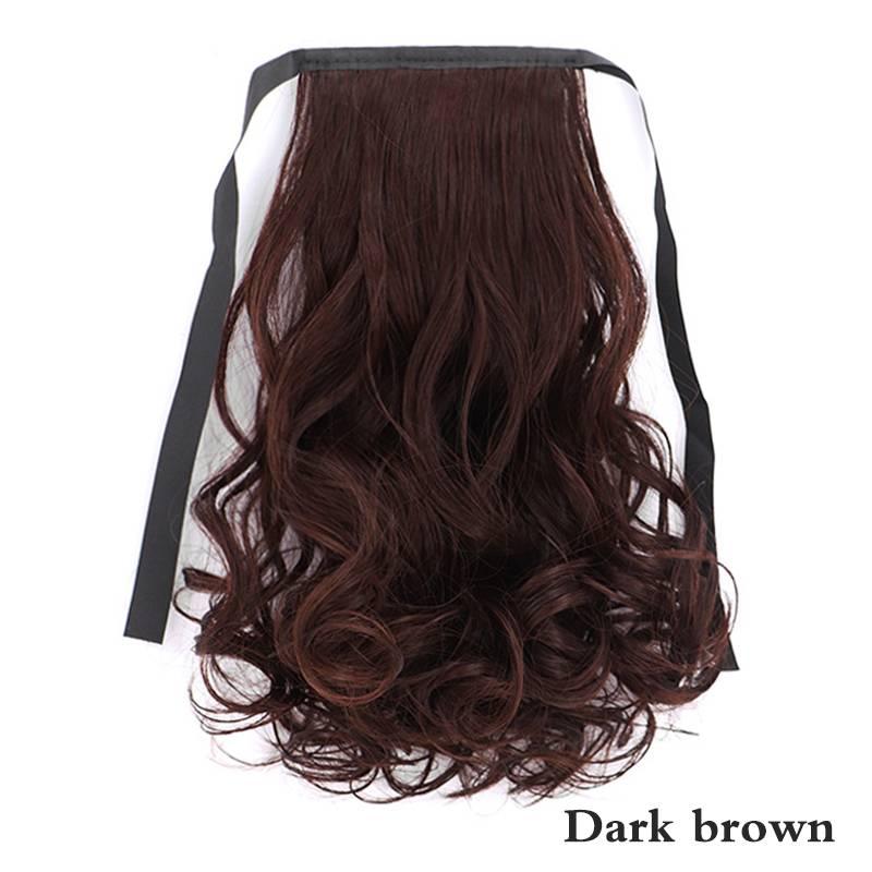 25cm Curly Ponytail Synthetic Hair Extension Clip In Wrap Around Ponytail