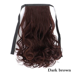 25cm Curly Ponytail Synthetic Hair Extension Clip In Wrap Around Ponytail