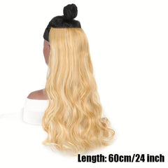 Wavy Curly Hair Extensions Wire Headband Long Synthetic Heat Friendly Fiber