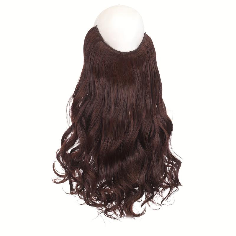 Wavy Curly Hair Extensions Wire Headband Long Synthetic Heat Friendly Fiber
