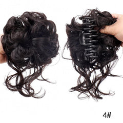 Messy Curly Hair Bun Claw Clip Ponytail Extensions for Women Girls