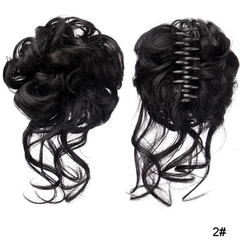 Messy Curly Hair Bun Claw Clip Ponytail Extensions for Women Girls