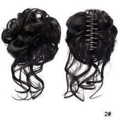 Messy Curly Hair Bun Claw Clip Ponytail Extensions for Women Girls