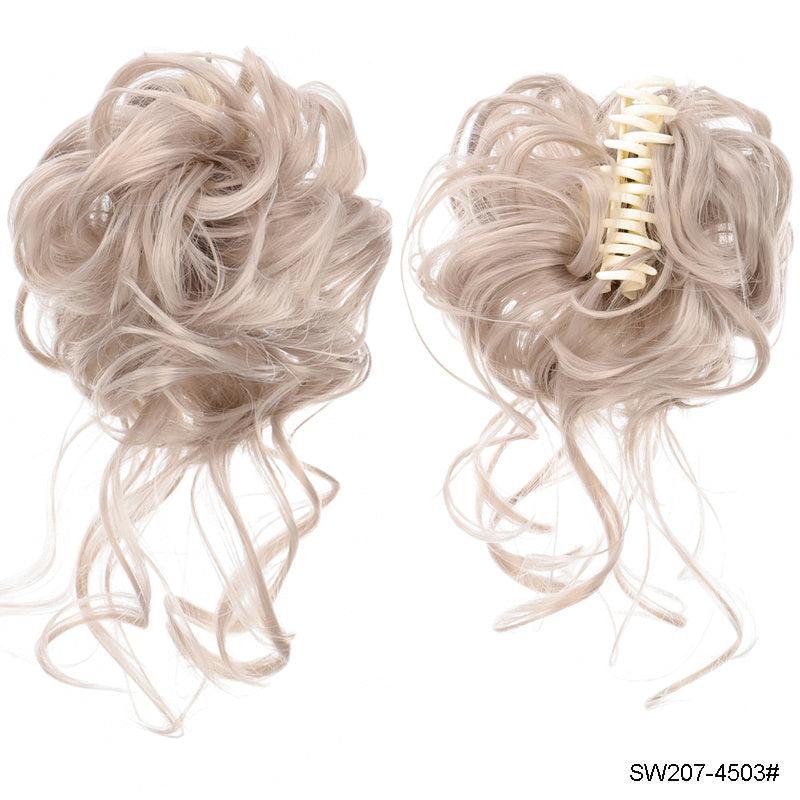 Messy Curly Hair Bun Claw Clip Ponytail Extensions for Women Girls