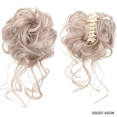 Messy Curly Hair Bun Claw Clip Ponytail Extensions for Women Girls