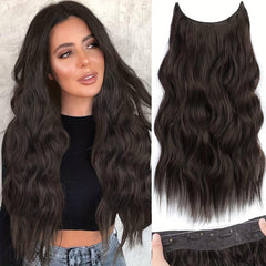 Invisible Wire Hair Extensions Dark Brown for Women