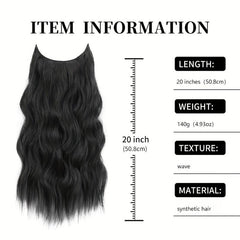 Invisible Wire Hair Extensions Dark Brown for Women
