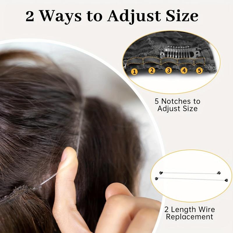 Invisible Wire Hair Extensions Dark Brown for Women
