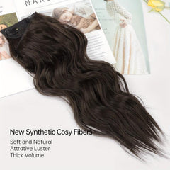 Invisible Wire Hair Extensions Dark Brown for Women
