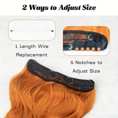 Invisible Wire Hair Extensions Long Wavy Dark Brown
