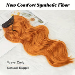 Invisible Wire Hair Extensions Long Wavy Dark Brown