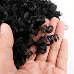Kinky Curly Afro Puff Ponytail Hair Extension 1B 2