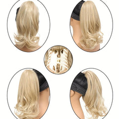 Long Curly Wavy Ponytail Extensions Synthetic Clip In Hair Extensions