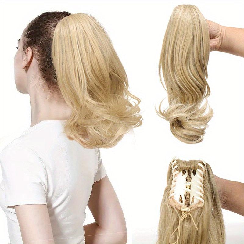 Long Curly Wavy Ponytail Extensions Synthetic Clip In Hair Extensions