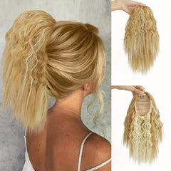 Natural Wave Clip In Ponytail Extension 30-48 Cm Short Synthetic Ponytail