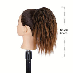 Natural Wave Clip In Ponytail Extension 30-48 Cm Short Synthetic Ponytail