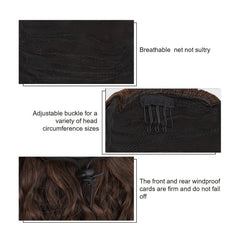 Natural Wave Clip In Ponytail Extension 30-48 Cm Short Synthetic Ponytail
