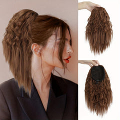 Natural Wave Clip In Ponytail Extension 30-48 Cm Short Synthetic Ponytail