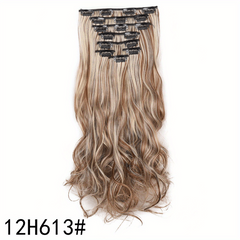 7pcs Long Curly Wavy Clip In Hair Extensions Synthetic Natural Daily Use