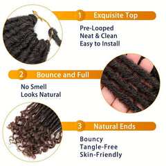 12 Strands Goddess Locs Crochet Hair 30-48 Cm Dreadlock Faux Locs