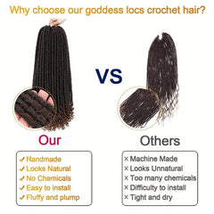 12 Strands Goddess Locs Crochet Hair 30-48 Cm Dreadlock Faux Locs