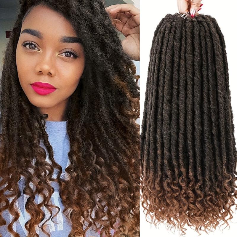 12 Strands Goddess Locs Crochet Hair 30-48 Cm Dreadlock Faux Locs