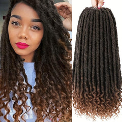 12 Strands Goddess Locs Crochet Hair 30-48 Cm Dreadlock Faux Locs