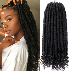 12 Strands Goddess Locs Crochet Hair 30-48 Cm Dreadlock Faux Locs