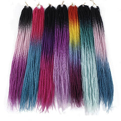 60 96 Cm Senegal Twist Crochet Hair Extensions 30 Strands Gradient Braid Hair