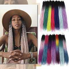 60 96 Cm Senegal Twist Crochet Hair Extensions 30 Strands Gradient Braid Hair